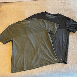 Vuori Olive and Charcoal Tees